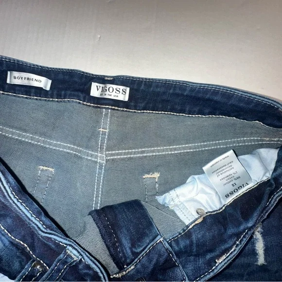 Vigoss Jeans Size 12 Boyfriend Denim Blue Jeans‎ Women’s - Picture 7 of 8